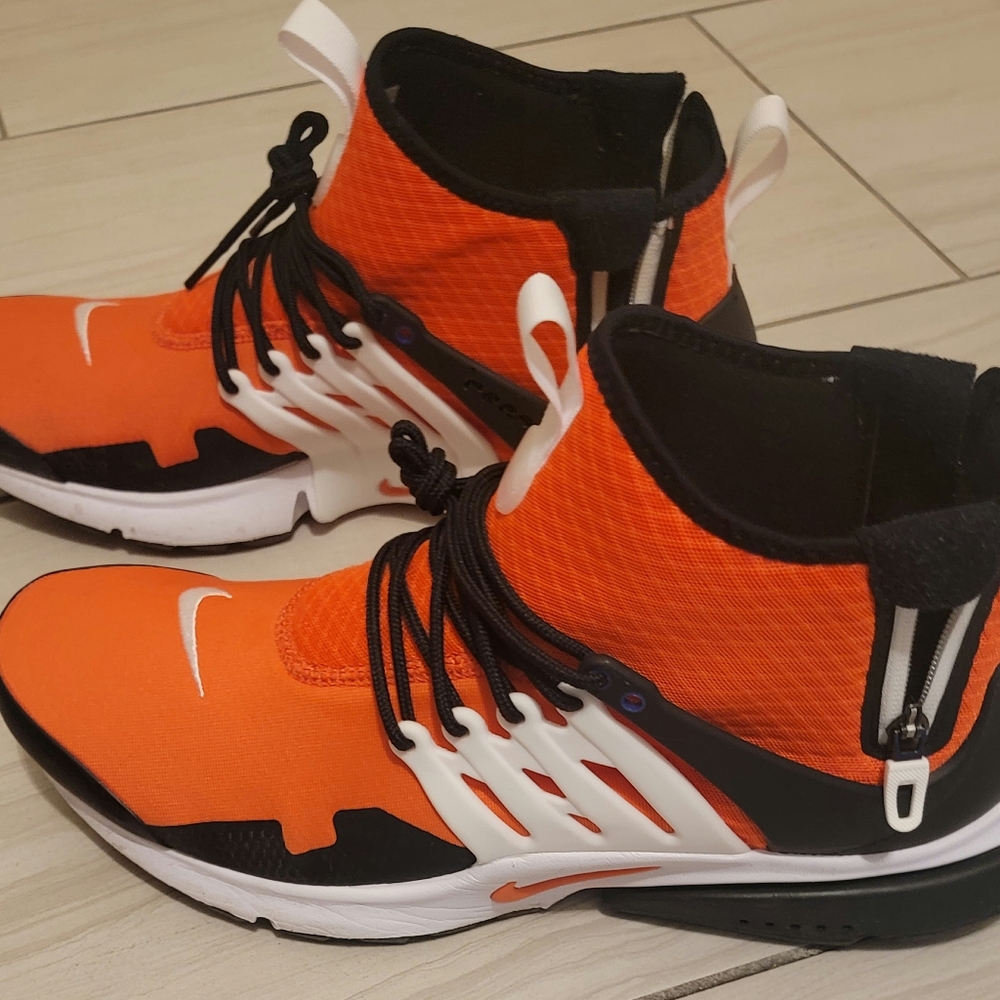 Worn only 3 times Men's Size 13, Nike Air Presto Orange and black athletic shoes